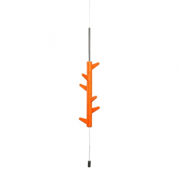 Wall-mounted coat rack Oka, 6 hooks / orange