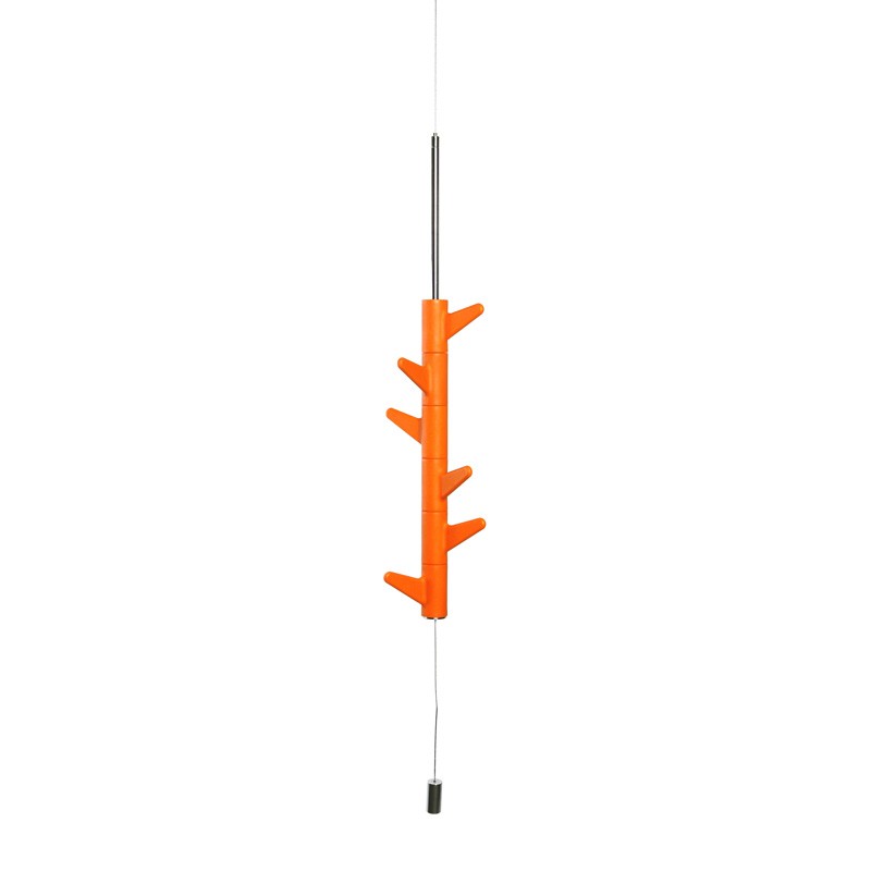 Wall-mounted coat rack Oka, 6 hooks / orange