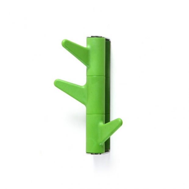 Wall hanger Oka, 3 hooks / green