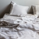 Linen bedding Usva 150x210, linen-white