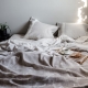 Linen bedding Usva 150x210, linen-white