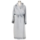 Women's bathrobe Kaste with hood, gray