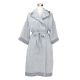 Women's bathrobe Kaste with hood, gray