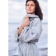 Women's bathrobe Kaste with hood, gray