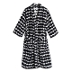 Räsymatto bathrobe, black and white