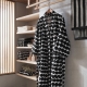 Räsymatto bathrobe, black and white